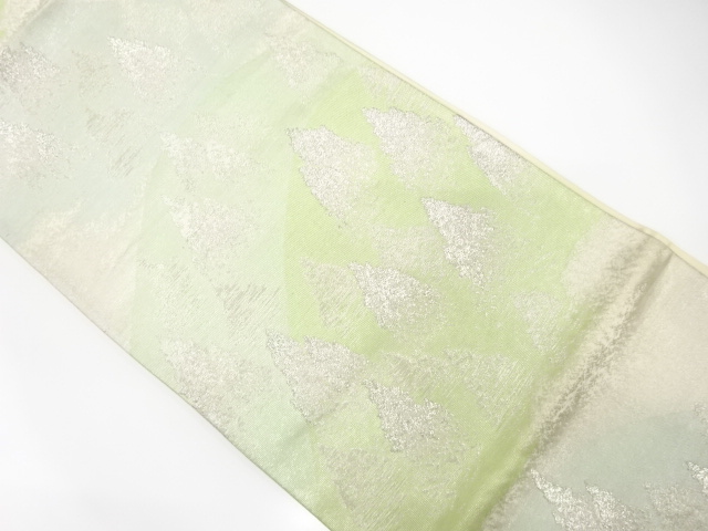 JAPANESE KIMONO / ANTIQUE FUKURO OBI / SILK / WOVEN TREES